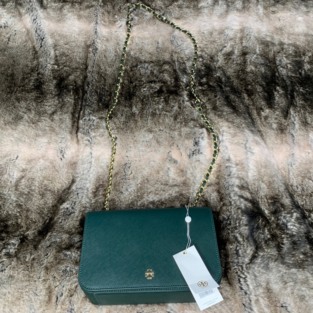 💯Auth TORY BURCH EMERSON ADJUSTABLE SHOULDER BAG - Picture 3 of 8